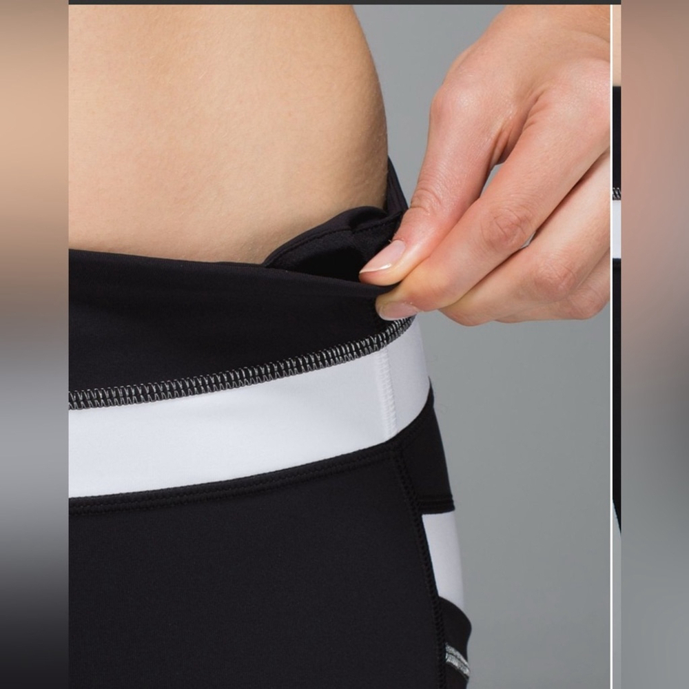 LULULEMON Run: Inspire Crop II *All Full-On Luxtreme
Black / White *RARE * - Picture 6 of 16